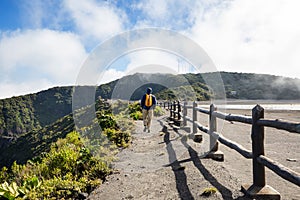 Hike to volcano