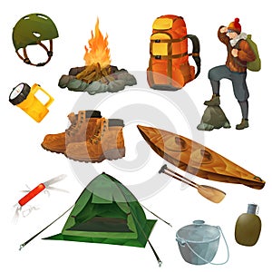 Hike vector icons