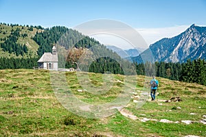 Hiker in the Alps