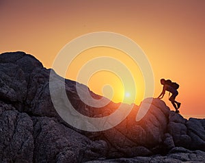 Hiker with backpack