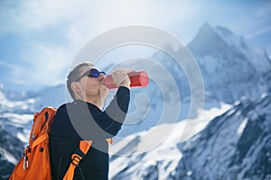 Hiker hydration photo