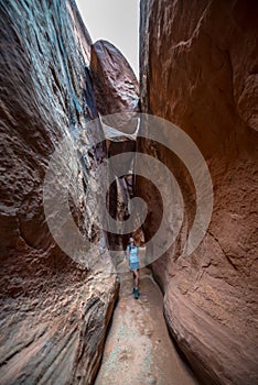 Hiker Backpacker Brimstone Gulch Dry Fork Narrows of Coyote