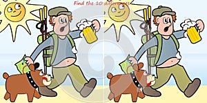 Hiker and dog-10 differences