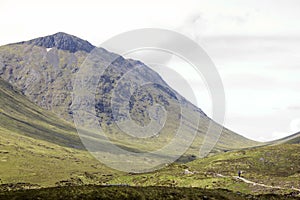 Hiker glen coe highlands scotland