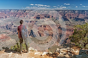 Hiker at Grand Canyon, USA