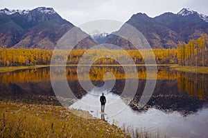 Hiker at the Kodar ridge