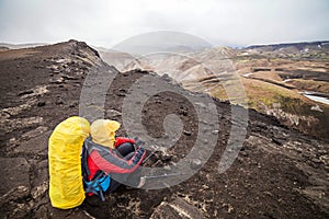 Hiker Laugavegur Trek - Iceland