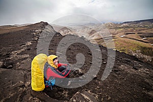 Hiker Laugavegur Trek - Iceland