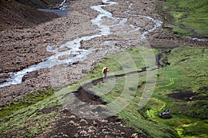 Hiker Laugavegur Trek - Iceland