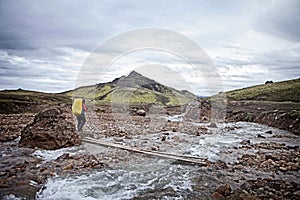 Hiker Laugavegur Trek - Iceland