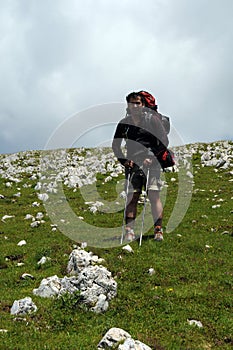 Hiker on the mounatin