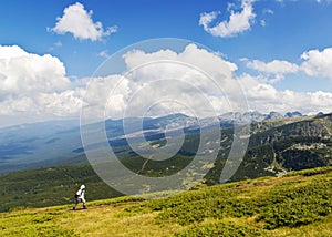 Hiker in the mountain