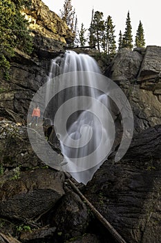 Hiker at Ouzel Falls