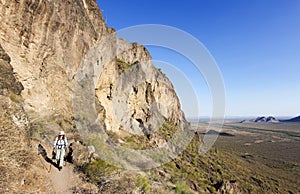 A Hiker in Picacho Peak State Park, Arizona