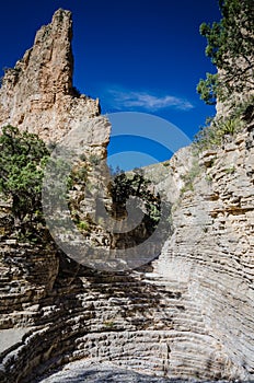 Hiker`s Staircase - Guadalupe Mountains National Park - Texas