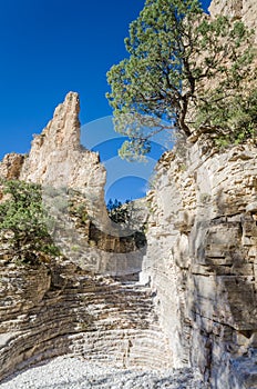 Hiker`s Staircase - Guadalupe Mountains National Park - Texas