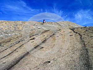 Hiker at Stone Mountain State Park