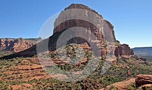 A Hiker Takes in the View on Bell Rock Trail