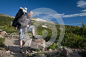 Hiker On Trail