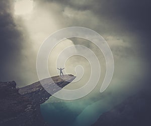 Hiker on Trolltunga