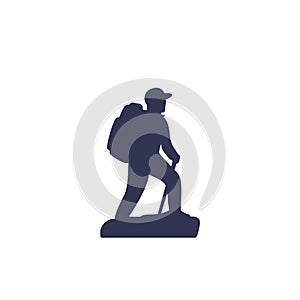 Hiker vector icon