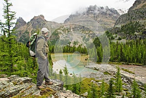 Hiker in Yoho national parc