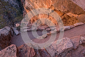 Hikers Climb Walters Wiggles As Early Morning LIght Hits photo