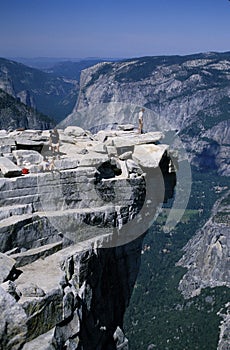 Hikers on Half Dome, Yosemite Park