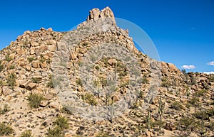 Hikers heading up Pinnacle Peak in North Scottsdale Arizona. photo