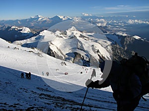 Hikers in the mountain