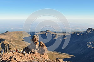 Hikers at Point Lenana, Mount Kenya