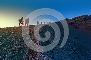 Hikers summit attack rinjani mount indonesia