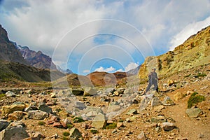 Hikers on their way to Aconcagua