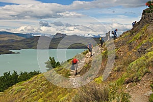 Hikers in Torres Del Paine