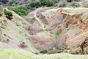Hikers visiting Mazzariello Labyrinth photo