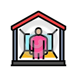 hikikomori otaku color icon vector illustration photo