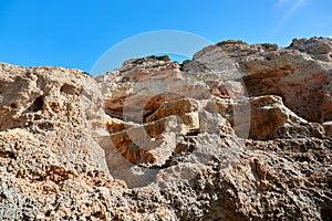 Hiking along Algar Seco in the south of Portugal