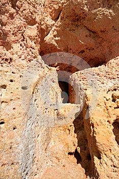 Hiking along Algar Seco in the south of Portugal