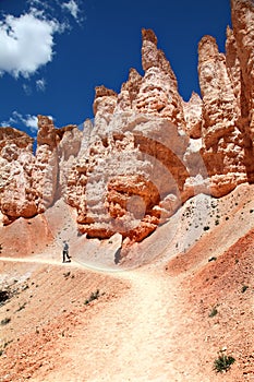 Hiking along China Wall in Bryce Canyon National Park