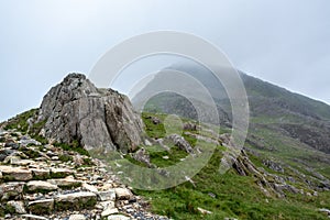 Hiking along the PYG track up to Snowdon mountain - 1 photo