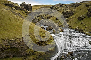 Hiking around Skogafoss