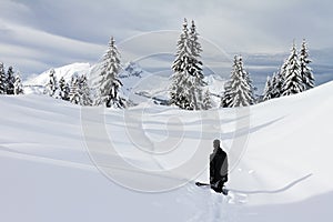 Hiking in the backcountry photo