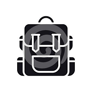 Hiking Backpack Icon. Touristic Camping Bag. Rucksack Luggage.