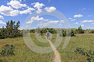 Hiking on a Badlands Ridge