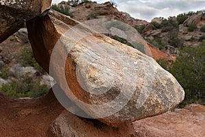 Hiking the Beautiful Palo Duro Canyon State Park in the Near Amarillo, Texas.