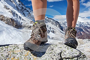 Hiking boot closeup