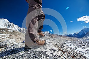 Hiking boot closeup