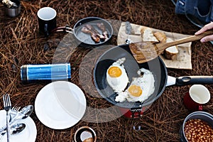 Hiking Camping Food OutdoorsConcept