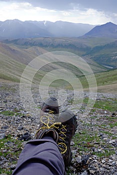 Hiking in Canada`s Yukon photo