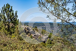 Hiking through the Canyon del Sil in Parada de Sil in Galicia, Spain, Europe photo